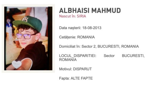 Albhaisi Mahmud, copil disparut