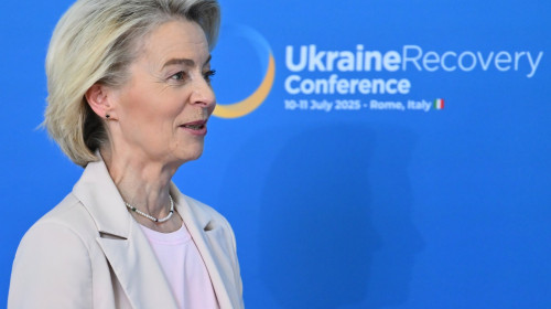 News Ukraine Recovery Conference 2025, La Nuvola Convention Center, Rome, Italy - 10 Jul 2025