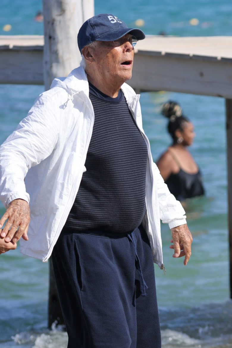 Giorgio Armani Is Seen At The Club 55 Beach In Saint-Tropez - 22 Jul 2024