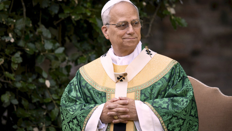 Pope Leone XVI celebrates the mass for the custody of creation, celebrated in the ""Borgo Laudato si'"" at Castel Gandolfo Papal summer residence on 07 July 2025