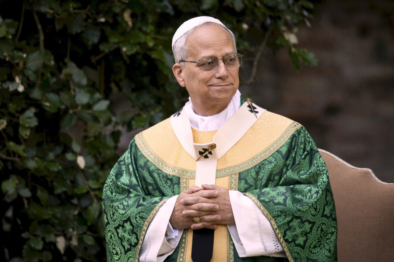 Pope Leone XVI celebrates the mass for the custody of creation, celebrated in the ""Borgo Laudato si'"" at Castel Gandolfo Papal summer residence on 07 July 2025