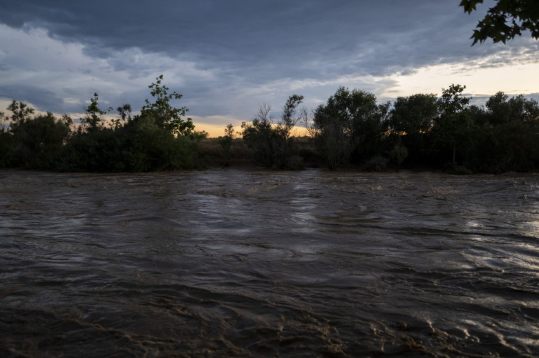 Cubelles during the rainfall caused by the storm in the province of Barcelona
