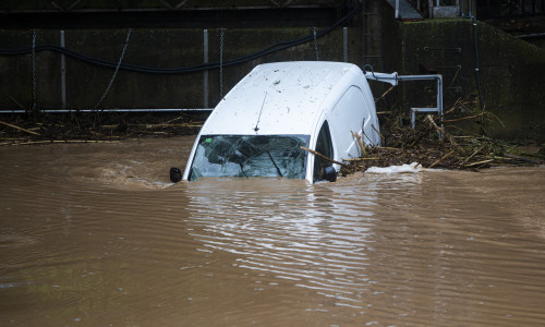 SúRia During The Rainfall Caused By The Storm In The Province Of Barcelona