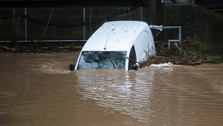 SúRia During The Rainfall Caused By The Storm In The Province Of Barcelona