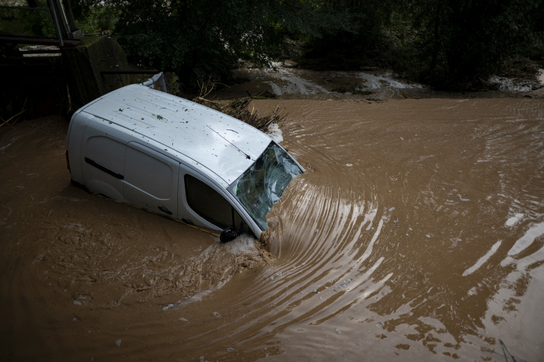 SúRia During The Rainfall Caused By The Storm In The Province Of Barcelona