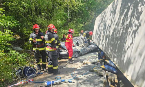 Accident grav în Mehedinţi/ FOTO: ISU Mehedinţi