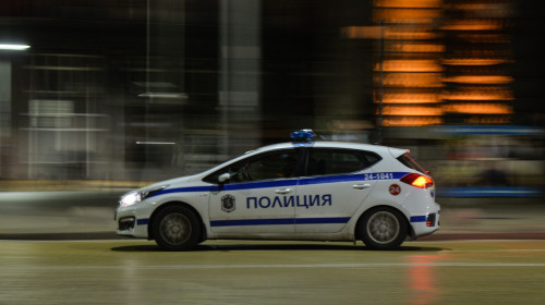 Mașina de poliție din Bulgaria/ Profimedia
