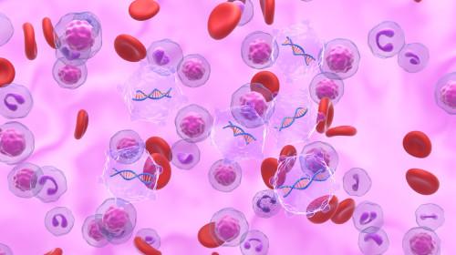 Gene therapy - isometric view 3d illustration