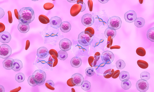 Gene therapy - isometric view 3d illustration