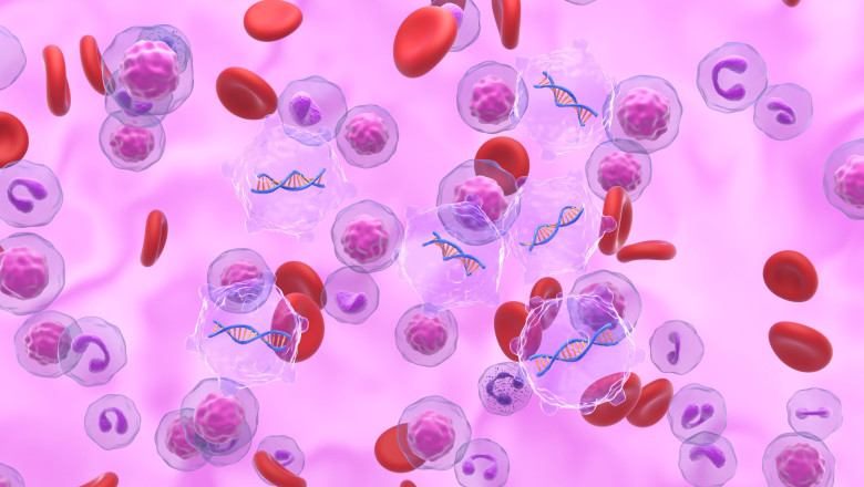 Gene therapy - isometric view 3d illustration