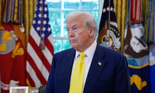 President Donald J. Trump Addresses Press On Alleged Bureau Of Labor Statistics Overestimates In The Oval Office - 07 Aug 2025