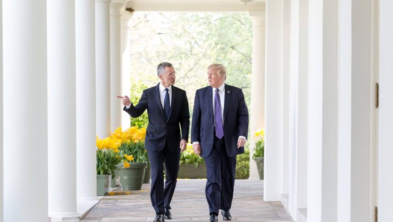 Jens Stoltenberg și Donald Trump