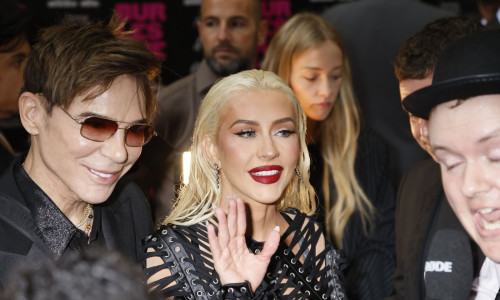 Christina Aguilera attends 'Burlesque The Musical' at The Savoy Theatre this evening