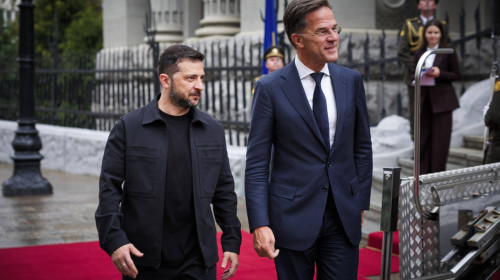 Ukrainian President Volodymyr Zelenskyi and NATO Secretary General Mark Rutte