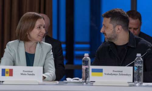 Maia Sandu și Volodimir Zelenski