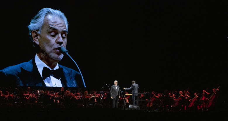 Andrea Bocelli performing live at The O2 Arena on his Believe World Tour, London - 30th September 2022