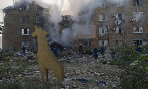 UKRAINE - KYIV - COMBINED AERIAL ATTACK