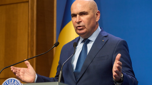 Romanian PM Holds Press Conference on Special Pensions Reform, Bucharest, ?, Romania - 29 Jul 2025