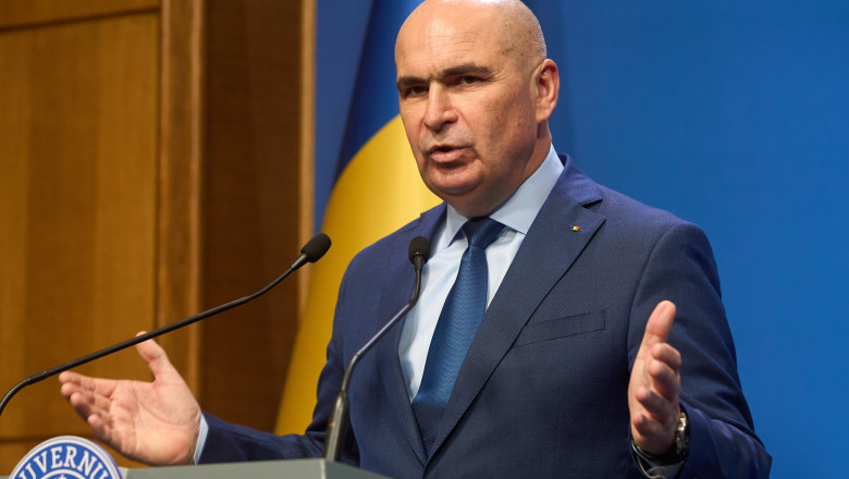 Romanian PM Holds Press Conference on Special Pensions Reform, Bucharest, ?, Romania - 29 Jul 2025
