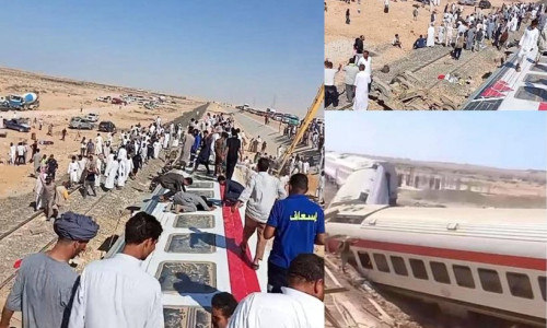 Un tren de călători a deraiat în Egipt/ Foto: X