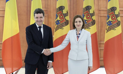 Maia Sandu and Nicușor Dan/ Profimedia