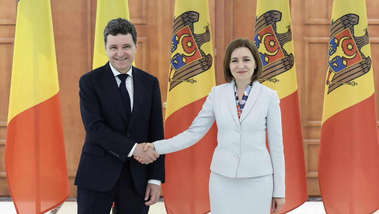 Maia Sandu and Nicușor Dan/ Profimedia