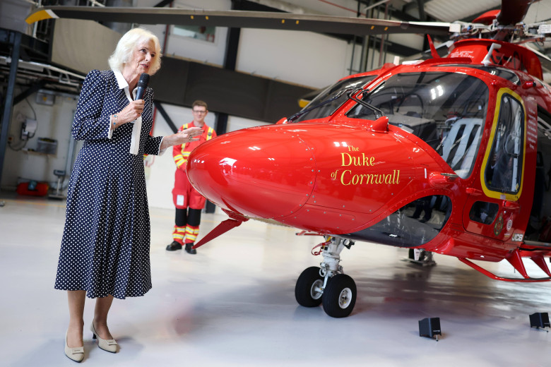 Queen Camilla visits Cornwall Air Ambulance Trust's Headquarters