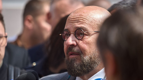 Piedone submits candidacy for Bucharest mayor, Bucharest, Romania - 19 Apr 2024