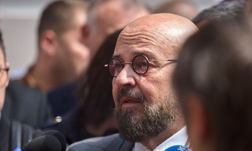 Piedone submits candidacy for Bucharest mayor, Bucharest, Romania - 19 Apr 2024