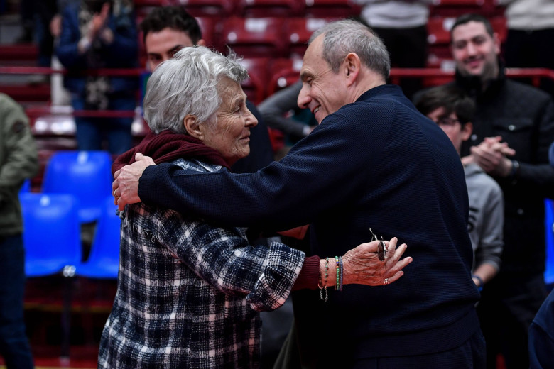 Ettore Messina, Rosanna Armani EA7 Emporio Armani Olimpia Milano - Givova Scafati LBA Legabasket Serie A UnipolSAI 2023/