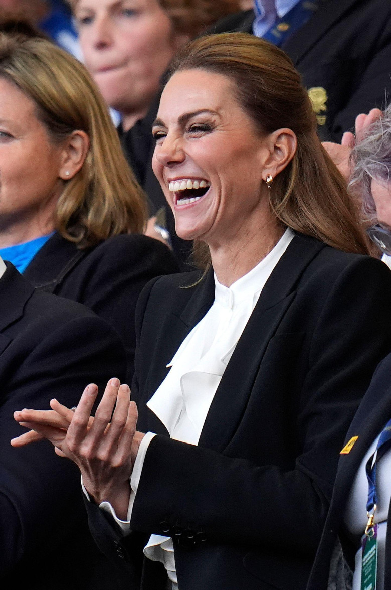 The Princess of Wales in the stands before the Women's Rugby World Cup 2025 pool A match at the Brighton and Hove Albion Stadium, Brighton. Picture date: Saturday September 6, 2025.