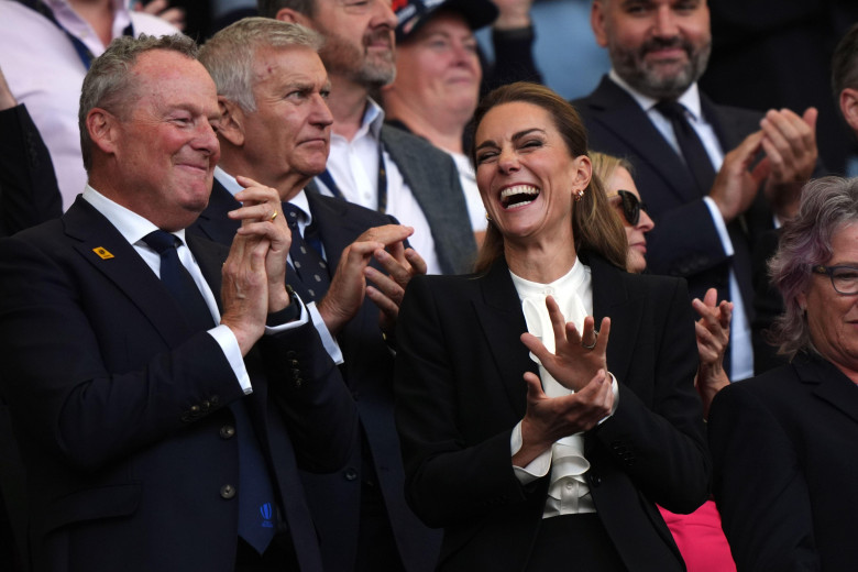 The Princess of Wales in the stands during the Women's Rugby World Cup 2025 pool A match at American Express Stadium, Brighton. Picture date: Saturday September 6, 2025.