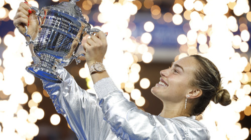 Sabalenka vs Anisimova Women&apos;s US Open Tennis Finals in New York.