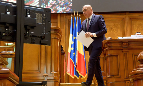 Bolojan Assumes Responsibility for Five Laws to Reduce Romalias Budget Deficit, Bucharest, Romania