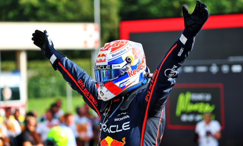 Race winner Max Verstappen (NLD) Red Bull Racing celebrates in parc ferme. 07.09.2025. Formula 1 World Championship, Rd 16, Italian Grand Prix, Monza, Italy, Race Day. Photo credit should read: XPB/Alamy Live News.