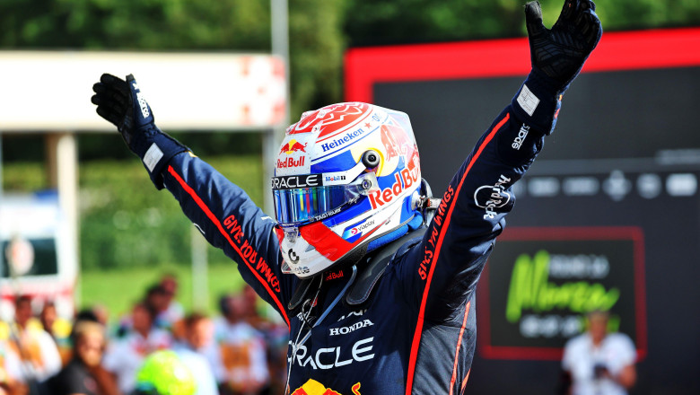 Race winner Max Verstappen (NLD) Red Bull Racing celebrates in parc ferme. 07.09.2025. Formula 1 World Championship, Rd 16, Italian Grand Prix, Monza, Italy, Race Day. Photo credit should read: XPB/Alamy Live News.
