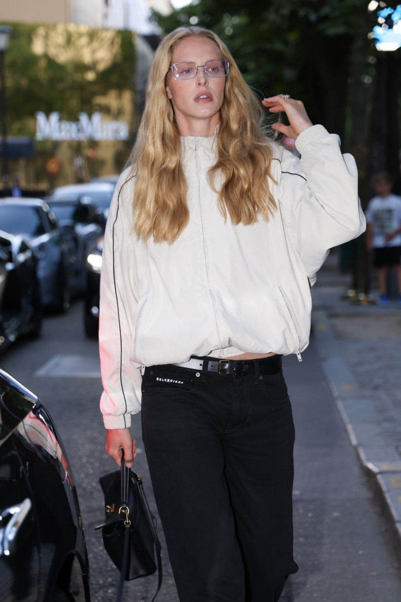 Patrick Arnold Schwarzenegger and Abby Champion Make A Stylish Outing At The Plaza Ath?n?e In Paris In Full Balenciaga - 09 Jul 2025