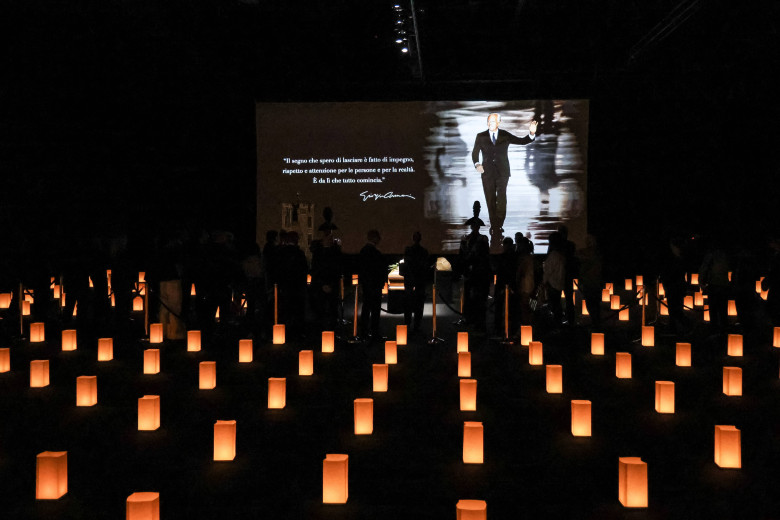Milan, the chapel of rest of designer Giorgio Armani at the Armani/Teatro at Via Bergognone 59.