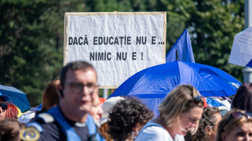Protestul profesorilor în București