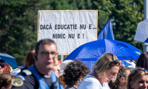 Protestul profesorilor în București