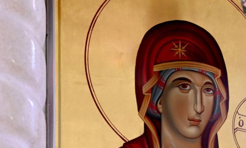 FRESCOE ICONS in orthodox church , religion theme.