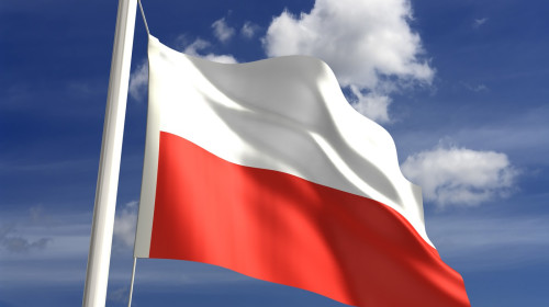 Poland flag (with clipping path)