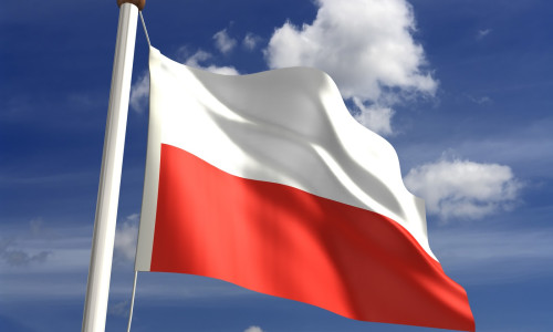 Poland flag (with clipping path)