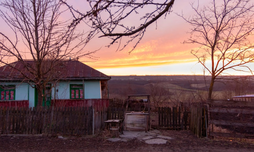 casa, apus, sat din România