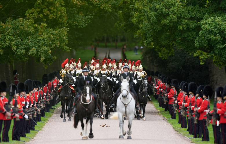 The carriage procession arrives at Windsor Castle, Berkshire during US President Donald Trump's ceremonial welcome, on day one of the president's second state visit to the UK. Picture date: Wednesday September 17, 2025.