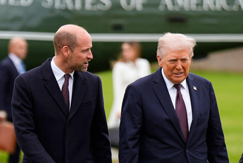 The Prince of Wales (left) receives US President Donald Trump at Windsor Castle in Windsor, Berkshire, on day one of his second state visit to the UK. Picture date: Wednesday September 17, 2025.