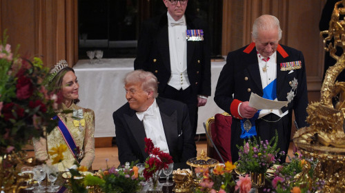 Regele Charles al III-lea și Donald Trump, în timpul vizitei președintelui american în Marea Britanie/ Profimedia