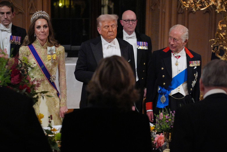 Regele Charles al III-lea și Donald Trump, în timpul vizitei președintelui american în Marea Britanie/ Profimedia