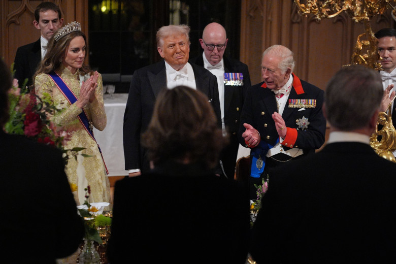 Regele Charles al III-lea și Donald Trump, în timpul vizitei președintelui american în Marea Britanie/ Profimedia