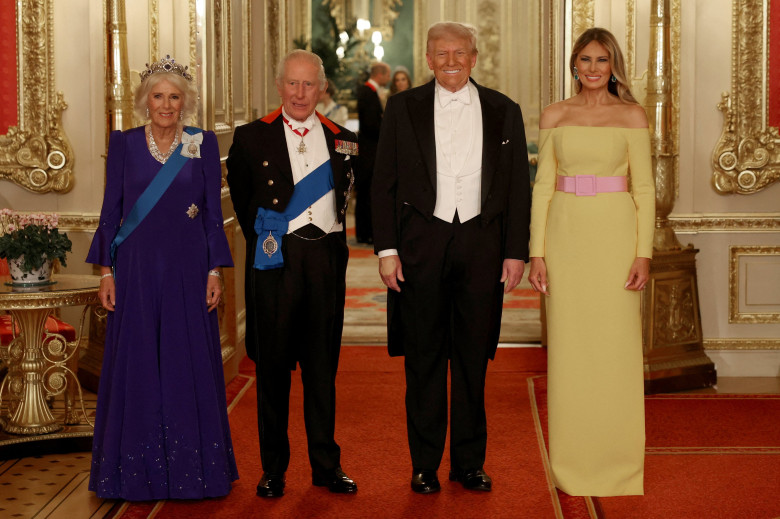 Regele Charles al III-lea și Donald Trump, în timpul vizitei președintelui american în Marea Britanie/ Profimedia